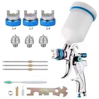 $89.98 • Buy 1.4MM~2.0MM Nozzle Kit HVLP Auto Paint Air Spray Gun Gravity Feed Car Primer