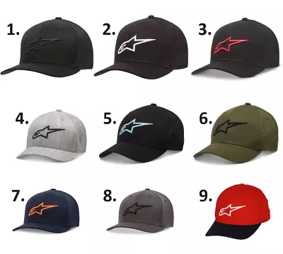 A Selection Of Alpinestars Ageless Flexfit Caps In Various Colours • $48.07