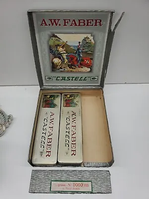 Vintage Antique A W Faber Pencil Display Box & 2 Tin Cases • $20