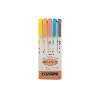 $30.69 • Buy Zebra Mildliner Highlighter Double Sided Marker WKT7-N-5C Japan | 5 Colour Pens