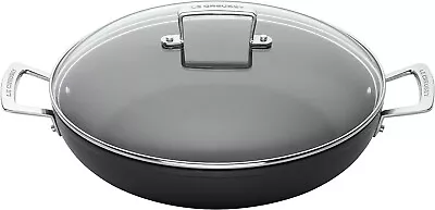 Le Creuset Toughened Non-Stick Shallow Casserole With Glass Lid 24cm ( New) • £147.99