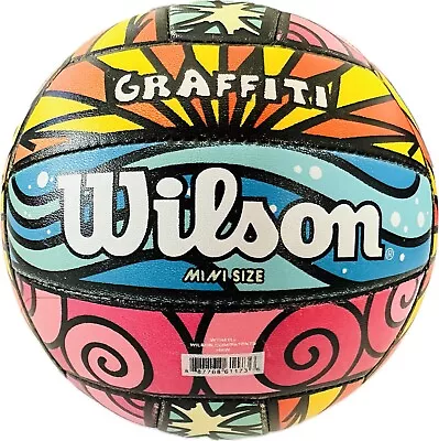 Wilson MINI SIZE Graffiti Vollyball Rare Bold Colors Collectible Travel • $45