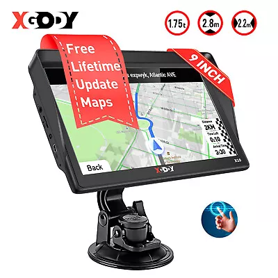 XGODY 9 Inch Large Screen Truck Motorhome GPS Navigation AU Lifetime Map Updates • $121.99