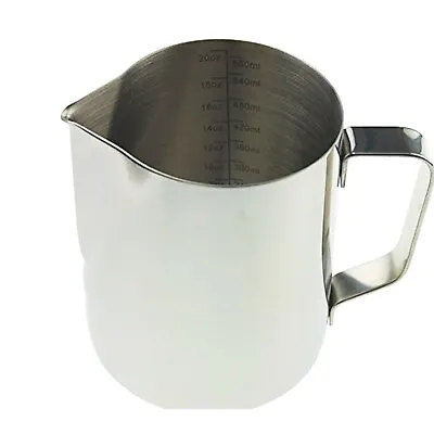 Barista Milk Jug 600ml Stainless Steel Ideal For Coffee Pitcher Pourer IN-102 • £11.95