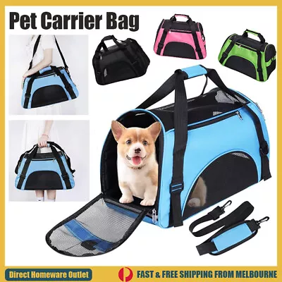 Pet Carrier Bag Portable Large Cat Dog Comfort Tote Travel Bag Airline Approved • $24.95