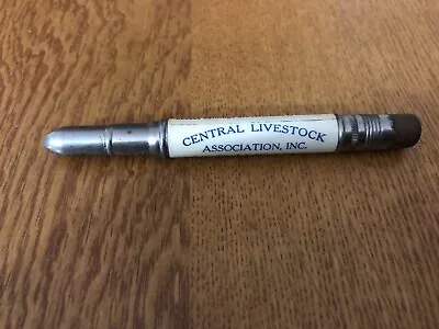 Vintage Central Livestock Stockyards Advertising Bullet Pencil St Paul-fargo • $12.22