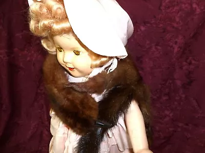 Classic Vintage Mahogany Brown Mink Doll Fur Boa-Stroller Antique-Scarf-Flapper • $118