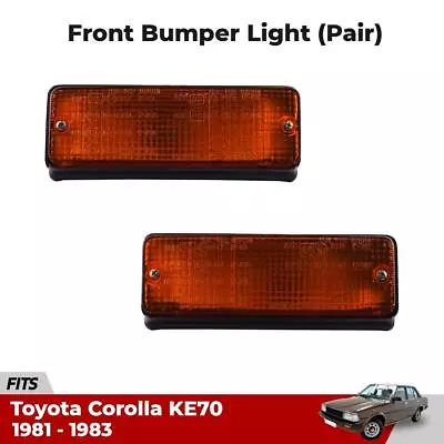 For Toyota Corolla KE70 Sedan 1981-83 L+R Bumper Light Signal Driving Lamp S05 • $61.55