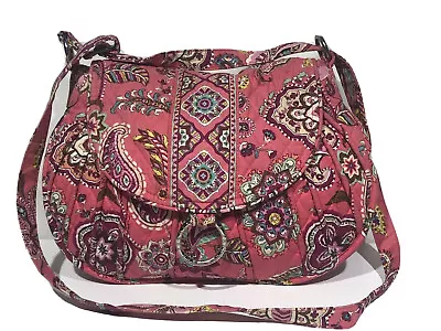 Vera Bradley Call Me Coral Retired 2010 Saddle Up Crossbody Shoulder Bag EUC • $19.95