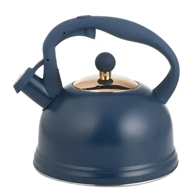 Typhoon Living Stove Whistling Kettle 1.8L Suits All Cook Tops - Navy  • $68.50