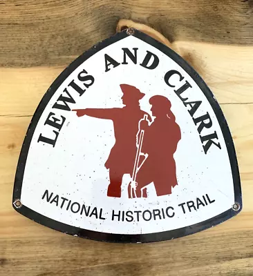 Vintage Lewis And Clark Park Porcelain Gas Oil Pump Station Gasoline Sign • $0.99