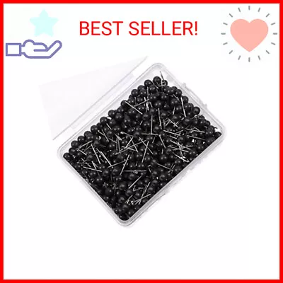 500 Pack Map Push Pins 1/8 Inch Black Map Tacks Small Round Head Push Pins Map.. • $9.99