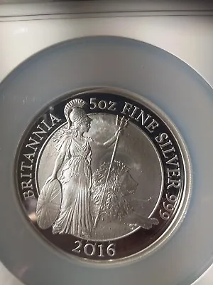 2016 G.Britain 5 Oz .999 Silver 10 Pnd Britannia PF70 UC One Of First 250 Struck • $999.95