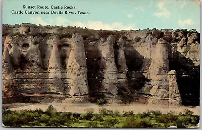 Postcard Vintage Divided Back Castle Canyon Devils River Texas TX • $5.99