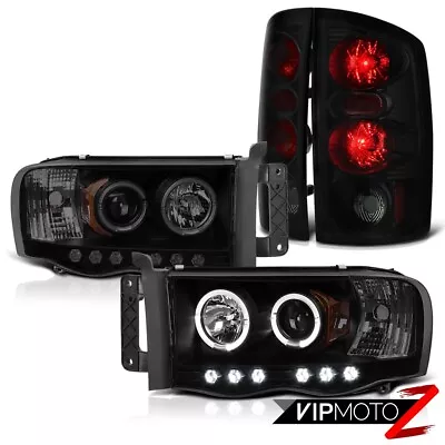 02 03 04 05 Ram Magnum 5.9L Laramie Sinister Black LED Halo Headlight Brake Lamp • $204.35