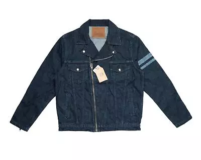 Momotaro Jeans $425 NWT Indigo Blue Denim  GTB  Moto Riders Jacket MJK0020M31 M • $288.96