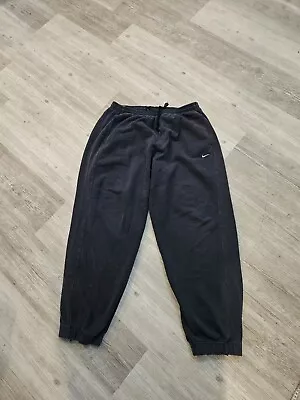 Vintage Y2K Nike Joggers Sweatpant Dark Blue With Zipper On Ankles Size XL • $11