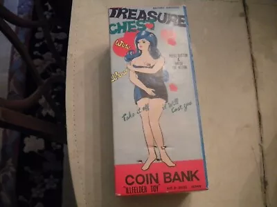 Treasure Chest Battery Operated Coin Bank Japan In Original Box!! Risque • $159