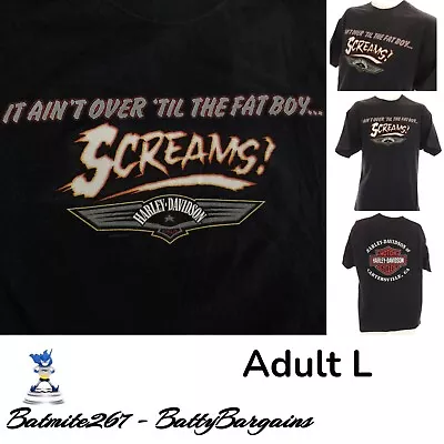 Beefy-T Harley Davidson Men's Large Fat Boy Screams Cartersville GA • $22.94