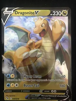 $4 • Buy Pokémon TCG Dragonite V Pokemon GO 049/078 Holo Ultra Rare