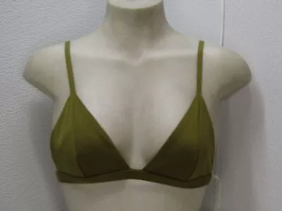 Mara Hoffman Women's US S Astrid Bikini Top Olive • $14.99