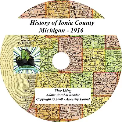 1916 History & Genealogy Of Ionia County Michigan MI Family Belding - Portland • $5.95