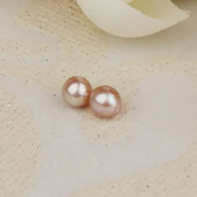 3-4mm 4A Natural Freshwater Half Drilled Pearls DIY Earring Embellishments • £4.45