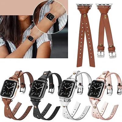 $16.49 • Buy Leather Bracelet Watch Band Strap For Apple IWatch Series SE 7 6 5 4 3 2 38-45mm