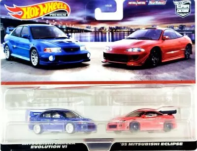 Hot Wheels Car Culture Mitsubishi 2-Pack '95 Eclipse & Lancer Evo VI • $29.99