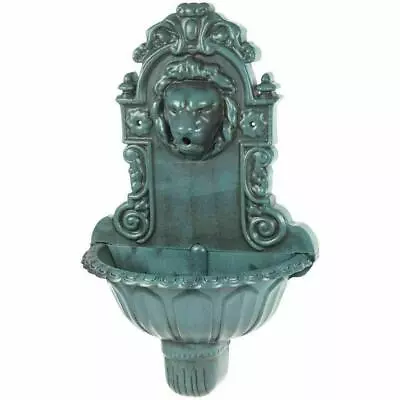 New Heavy Duty Lion Head Bird Bath Water Feature Wall Mounted Fountain  • £29.99