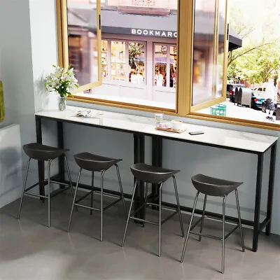 Marble Bar Table Kitchen Breakfast Dining Table Console Table Coffee Workstation • £125.94