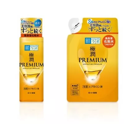 ROHTO Hada Labo Gokujyun PREMIUM  Hyaluronic Acid Solution 170ml Bottle Refill • $145