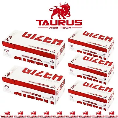 £29.95 • Buy 2000 X GIZEH Filter TUBES Silver Tip Paper Smoking Cigarette Tobacco UK FREE P&P