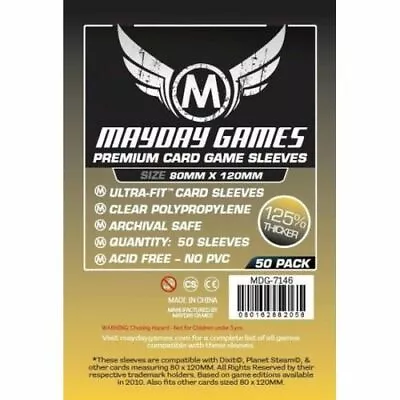 Mayday Magnum 100 Card Sleeves 80mm X 120mm - Brand New & Sealed • £5.80