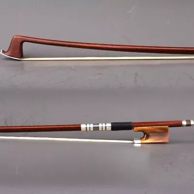 Pro Master Pernambuco Skin Carbon Fiber Violin Bow 4/4 Red OX No Eye Frog Silver • $180.20