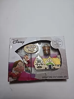 Disney Snow White Dwarfs Grumpy Fairy Garden Miniature Statuaries Kit 4 Piece • $8.99