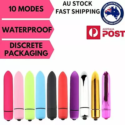 Bullet Vibrator Discreet Vibrating Massager Beginner Vibe Sex Toy 10 SPEED • $7.79