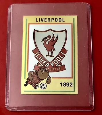 Panini Football 85 Stickers. Rare Liverpool Badge ‘Mint’  Original With Back. • £29.99