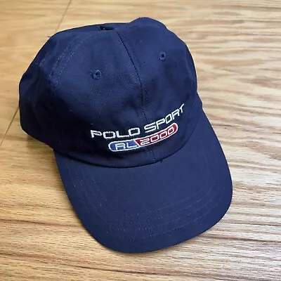 VTG Polo Sport RL 2000 Navy Blue Track And Field Strapback Hat Ralph Lauren • $20