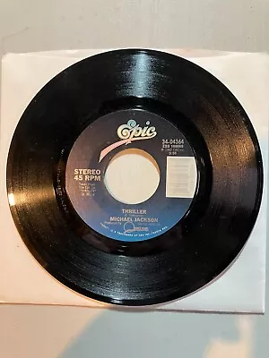 Michael Jackson Thriller Can't Get Outta The Rain Epic 1982 45 Rpm Record • $8.60