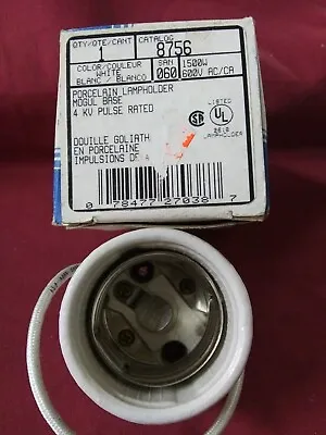 Porcelain Lampholder Leviton 8756 Mogul Base 4 KV Pulse Rated 1500W 600V • $7.96