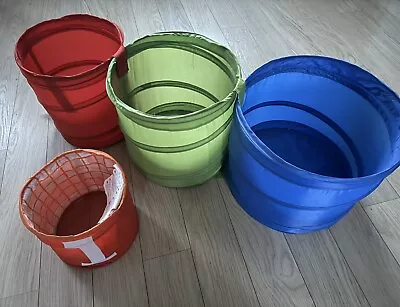 IKEA Pop Up Round Toy Storage Baskets Set Of 4 • £9