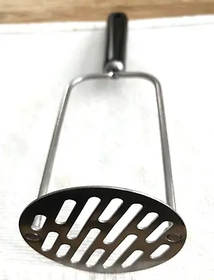 Androck Potato Masher Ricer Stainless Steel W/Black Handle Vintage 10  (L) USA • $11