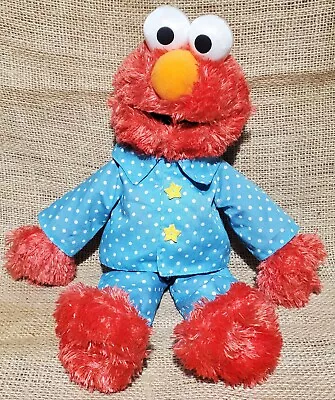 Gund Sleepy Time Elmo Plush In Blue Polka Dot Pajamas 13  Stuffed Sesame Street • $12.99