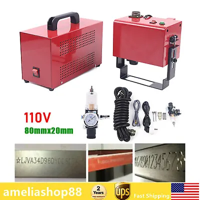 80mm*20mm Pneumatic Dot Peen Marking Machine VIN Code Portable Handheld Printing • $567.90