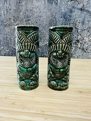 2 Mai Kai Tiki Mug Green Ceramic Tiki Farm Mug Barware Ft. Lauderdale 2003 • $59.99