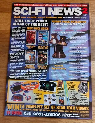 MAGAZINE - Sci-Fi News 2 Catalogue Mid 1990s Collectables Star Trek X-Files • £3