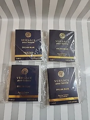 4 Versace Dylan Blue Pour Femme Eau De Parfum EDP Perfume Spray Samples SEALED  • $14.59