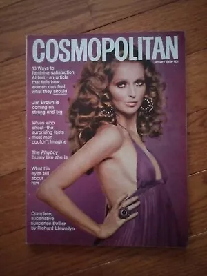 Vintage COSMOPOLITAN Magazine January 1969 Samantha Jones Cover By Scavulo • $33.33