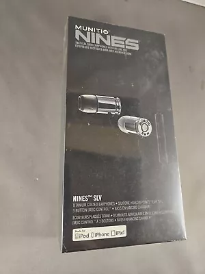 Munitio Nines 9mm Wired Earbuds With In-line Mic Silver New In Sealed Box • $199.99